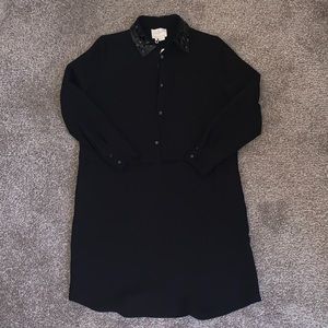 Kate Spade sequin collar shirt dress